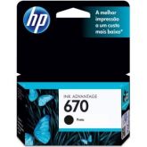 Cartucho de Tinta HP 670 Preto